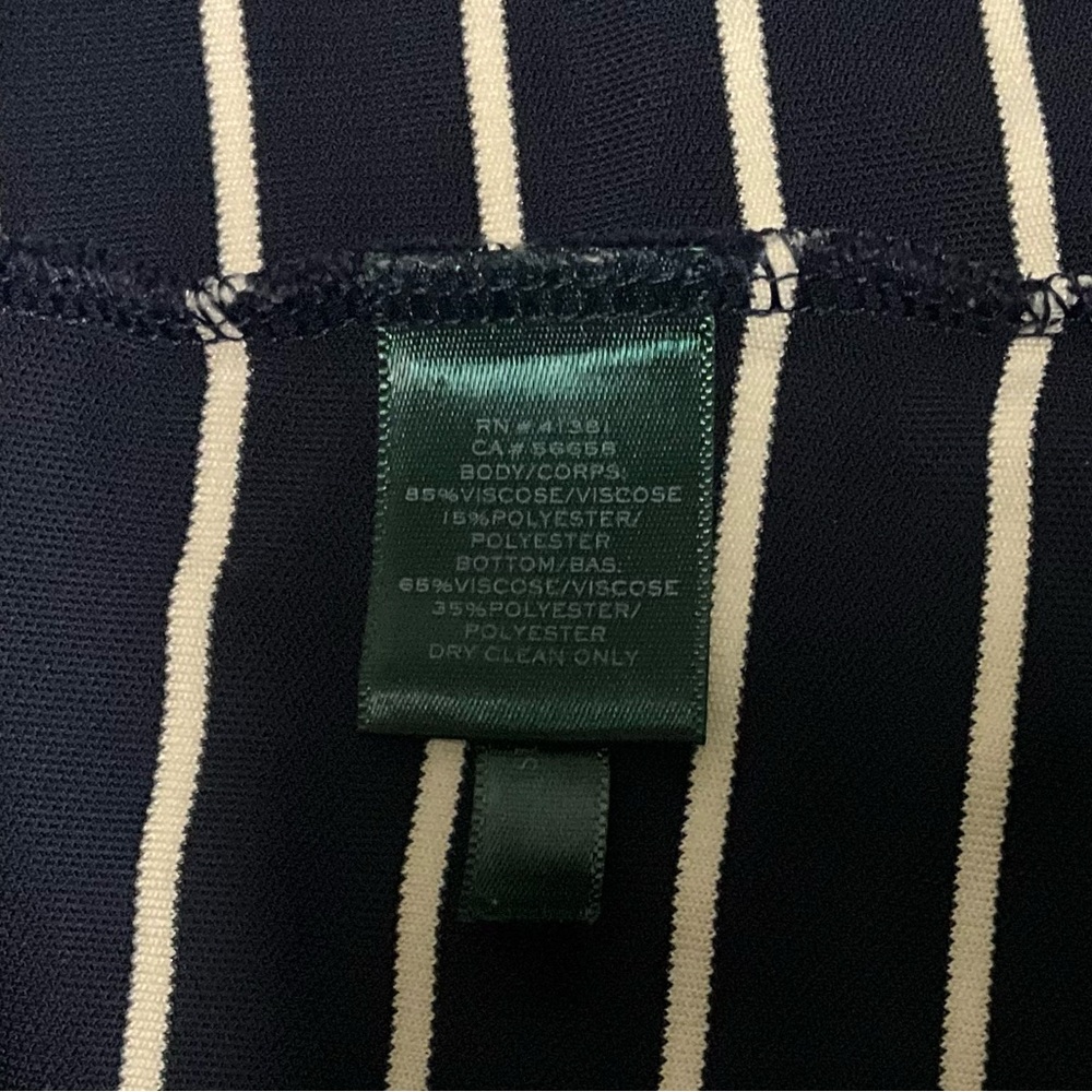 Navy Ralph Lauren Striped Twofer Tunic Top - Picture 6 of 7